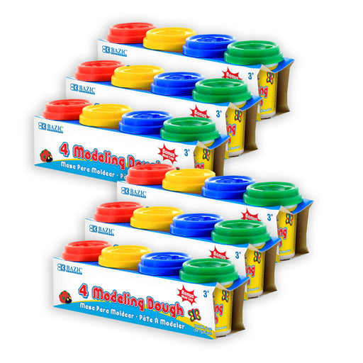 Modeling Dough, 2 oz. Multi Color, 4 Per Pack, 6 Packs