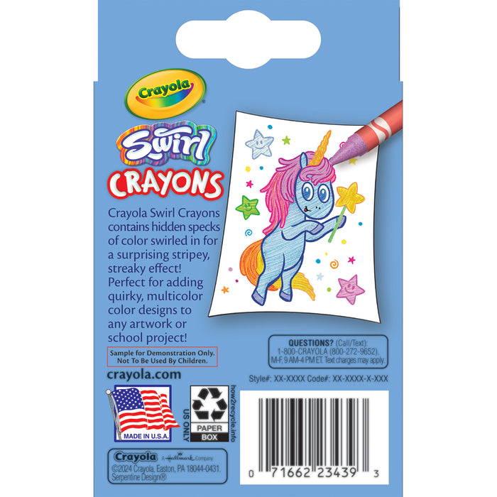 SWIRL Crayons, 24 Per Pack, 6 Packs