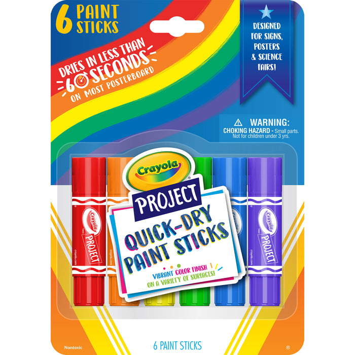 Project™ Quick-Dry Paint Sticks, 6 Per Pack, 6 Packs