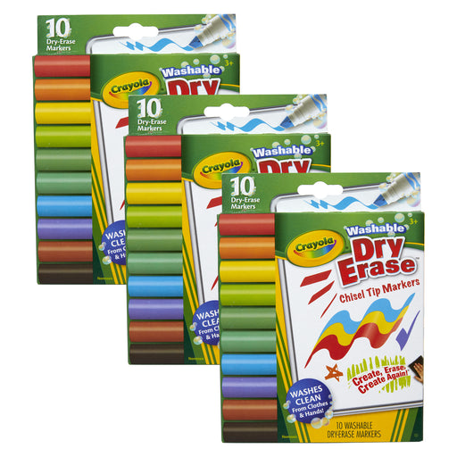 (3 Bx) 10ct Dry Erase Markers Dura-wedge