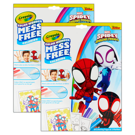 Color Wonder® Coloring Pad & Markers, Spidey and His Amazing Friends, 2 Sets