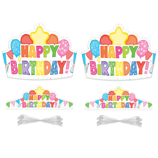 (2 Pk) Happy Birthday Crowns