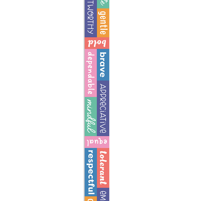 We Stick Together Positive Words Straight Bulletin Board Borders, 36 Feet Per Pack, 6 Packs