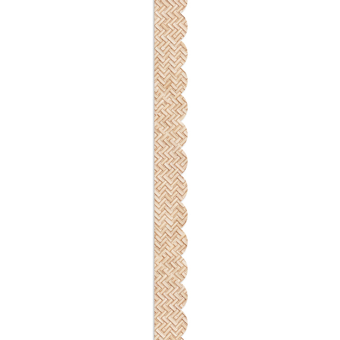 True to You Woven Bamboo Scalloped Bulletin Board Borders, 39 Feet Per Pack, 6 Packs