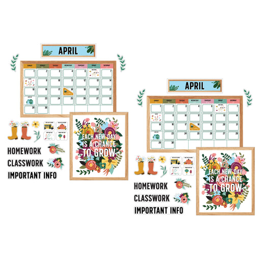 Grow Together Calendar Bulletin Board Set, 2 Sets