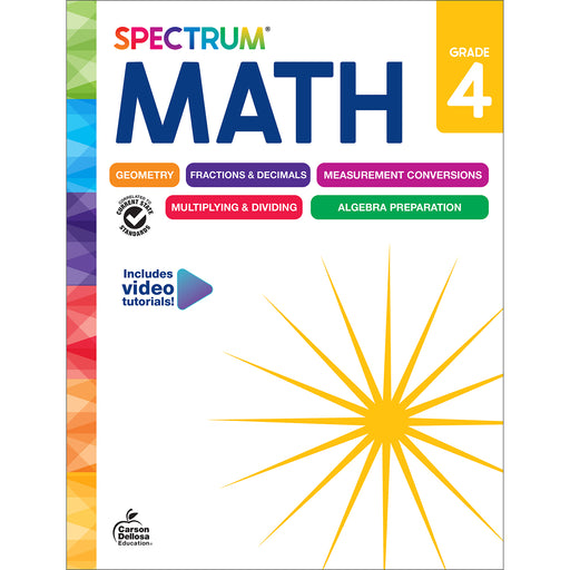 Spectrum Gr 4 Math Workbook