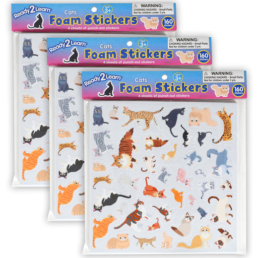 (3 Pk) Foam Stickers Cats