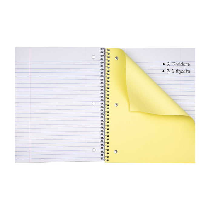 (3 Ea) 3 Sub Notebook Wide Ruled Assorted