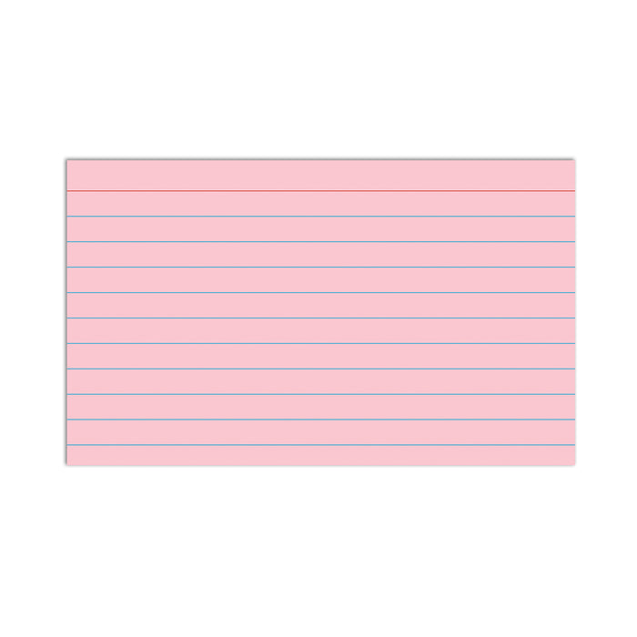 Index Cards, 3" x 5", Assorted Colors, Ruled, 100 Per Pack, 10 Packs