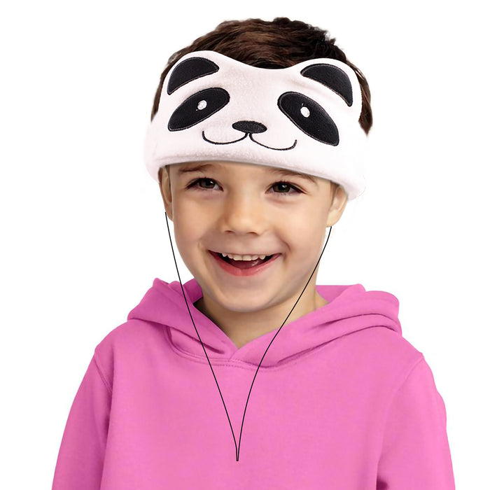 H1 Adjustable Fleece Headband Headphones, Panda