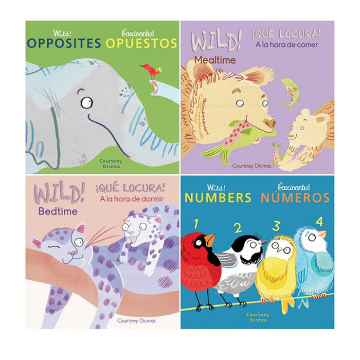 Bilingual Wild Concepts Board Books Spanish English