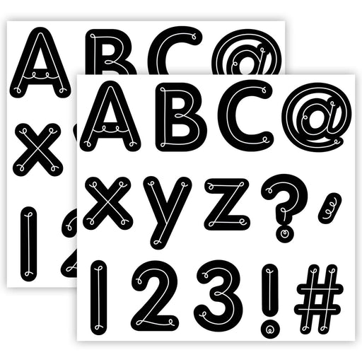 Core Decor Loop-de-Loop Designer Letters, 206 Pieces Per Pack, 2 Packs