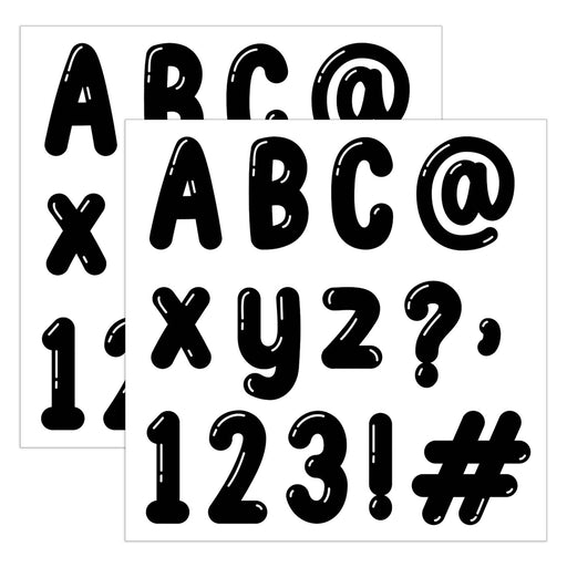 Core Decor Bubble Letters Designer Letters, 216 Pieces Per Pack, 2 Packs