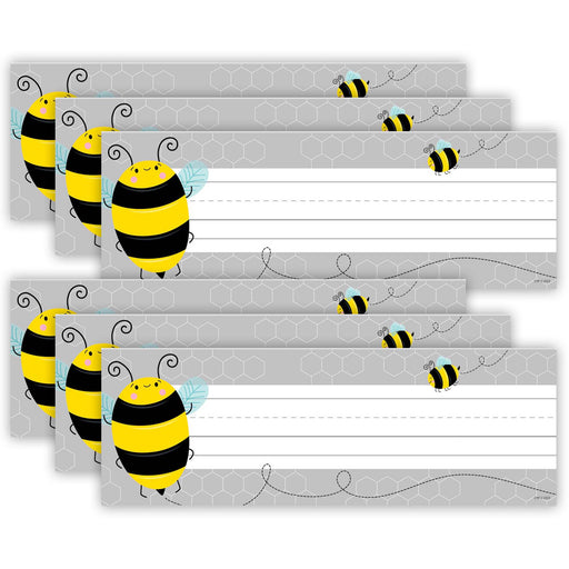 Busy Bees Name Plates, 9-1/4" x 3-1/4", 36 Per Pack, 6 Packs
