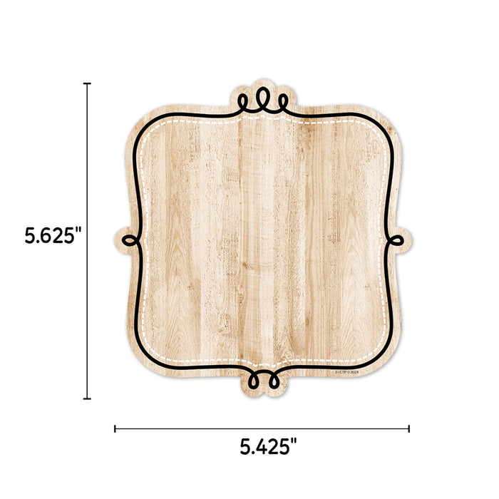 Core Decor Loop-de-Loop on Wood 6" Designer Cut-Outs, 36 Per Pack, 3 Packs