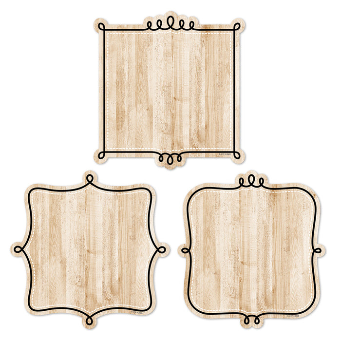 Core Decor Loop-de-Loop on Wood 6" Designer Cut-Outs, 36 Per Pack, 3 Packs