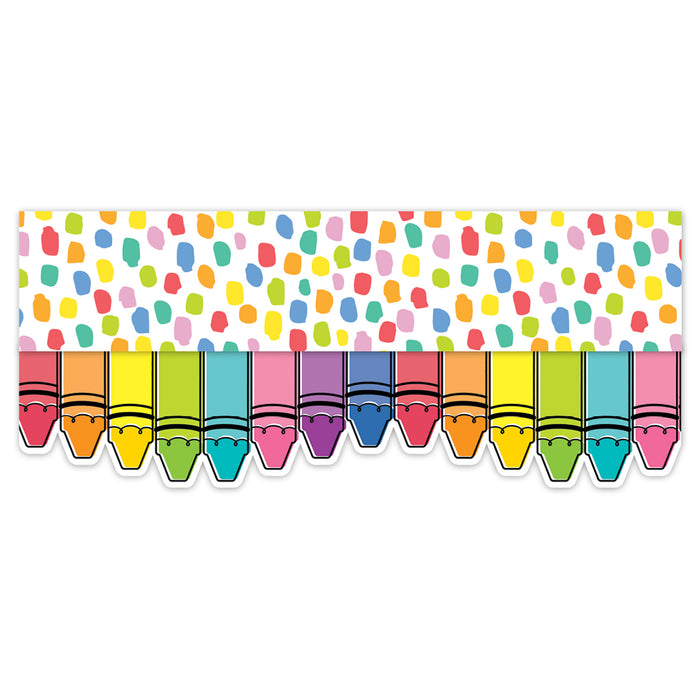 Core Decor Doodle Crayons EZ Border, 48 Feet Per Pack, 3 Packs