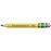 My First® Short Wooden Pencils, Large Triangle Barrel, Sharpened, #2 HB Soft, With Eraser, Yellow, 12 Per Pack, 2 Packs