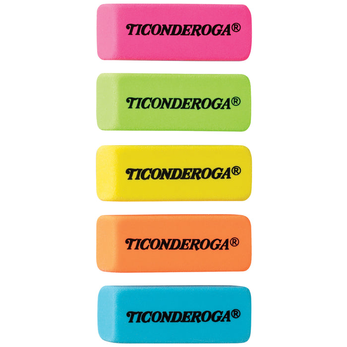 Neon Wedge Eraser, 30 Count