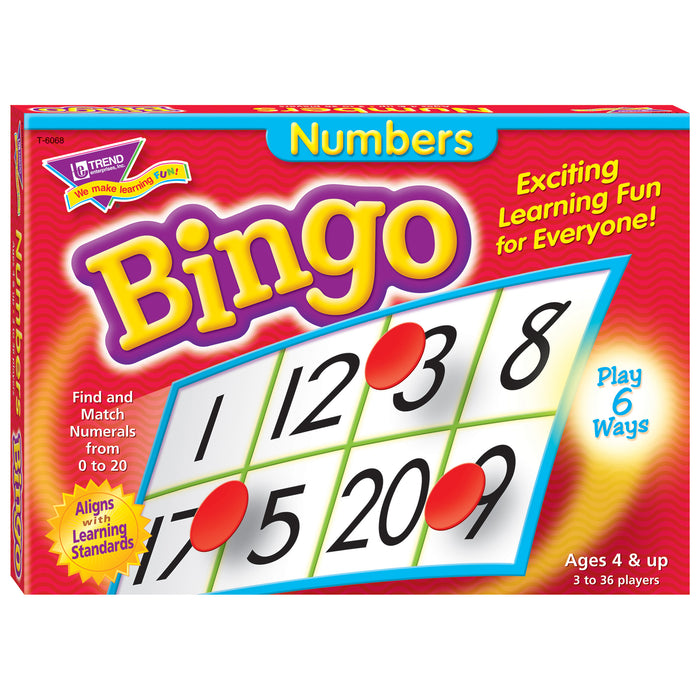 Bingo Game 5-Pack, Colors & Shapes, Alphabet, Rhyming, Numbers, Prefixes & Suffixes