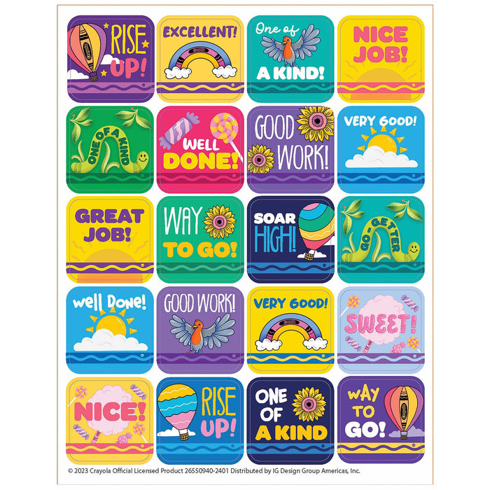 Crayola® Colors of Kindness Theme Stickers, 120 Per Pack, 12 Packs