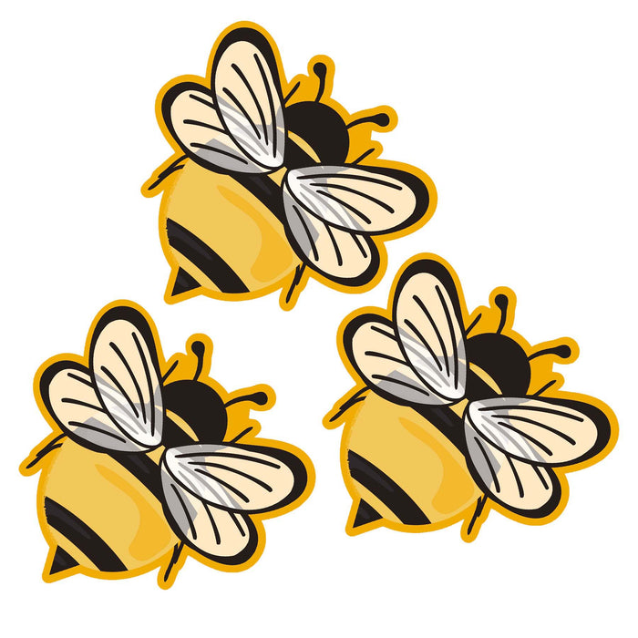 Bees Paper Cut-Outs, 36 Per Pack, 3 Packs