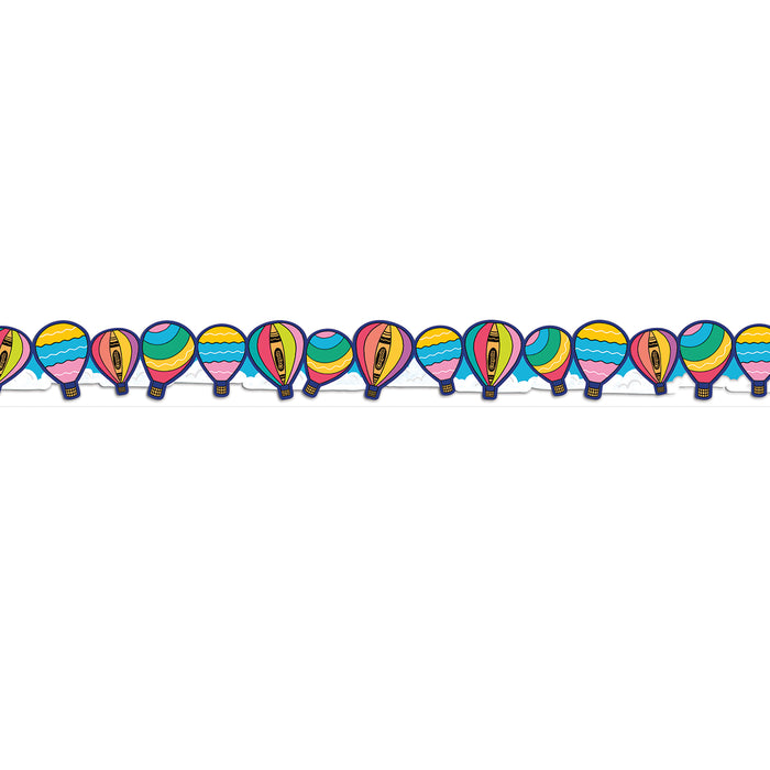 Crayola® Colors of Kindness Hot Air Balloons Extra Wide Die-Cut Deco Trim®, 37 Feet Per Pack, 6 Packs