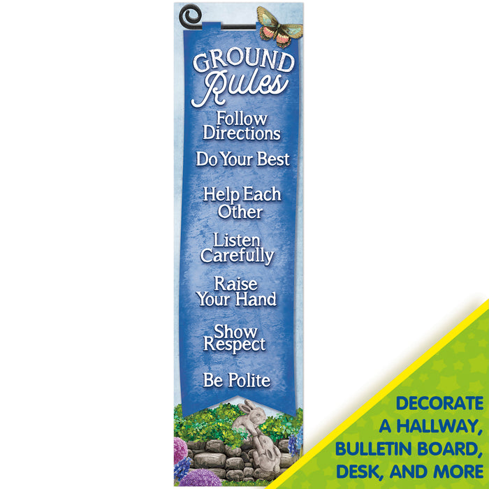 (6 Ea) Ground Rules Banner Vertical