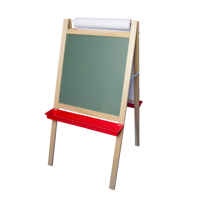 Deluxe Magnetic Paper Roll Easel, Green Chalkboard/White Dry Erase, 48"H x 24"W