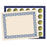 Art Deco Set - Blue Border Paper, Plain Folders, Gold Seals