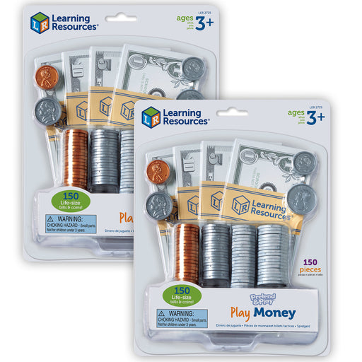 Pretend and Play® Play Money, 150 Pieces Per Set, 2 Sets