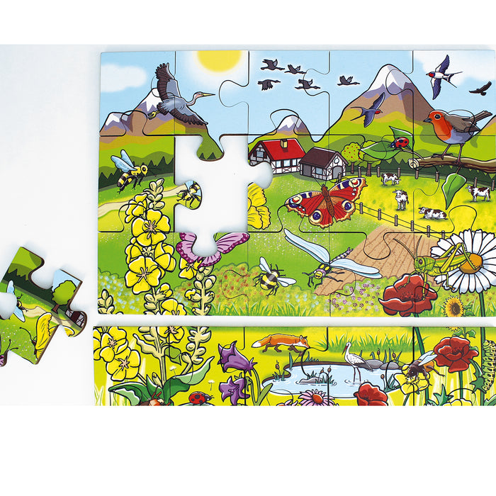 Discover The Flower Meadow Floor Puzzle