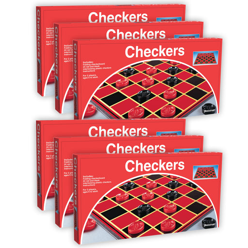 Checkers Game, Pack of 6