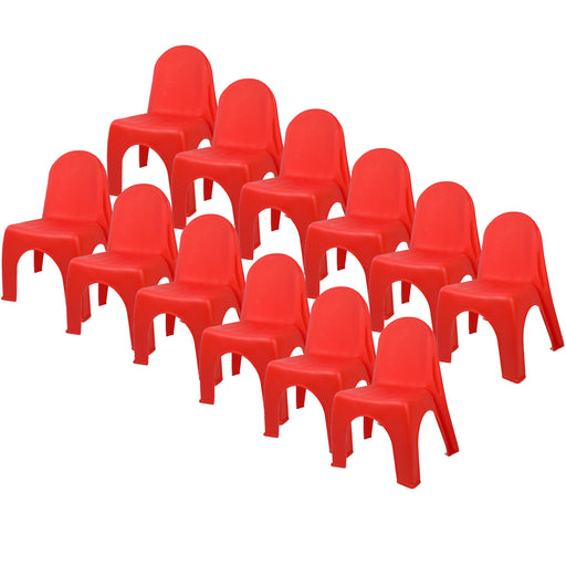12ct Kids Stacking Chairs Red