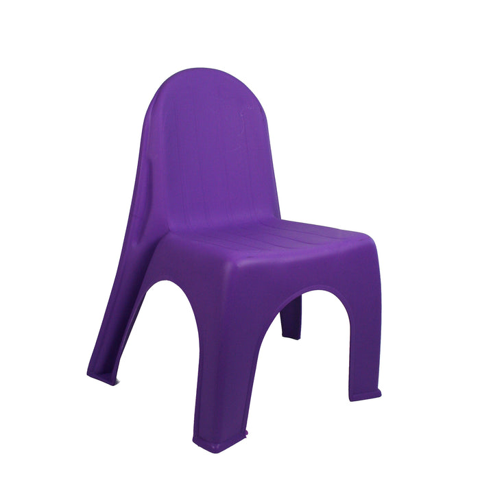 12ct Kids Stack Chairs Brite Purple