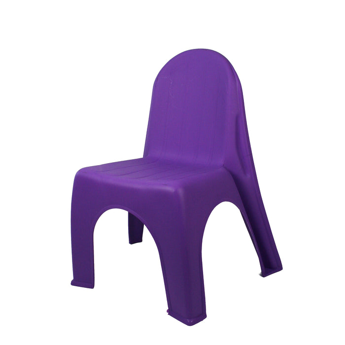 12ct Kids Stack Chairs Brite Purple