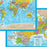 World/USA Laminated Notebook Maps, 12 Count
