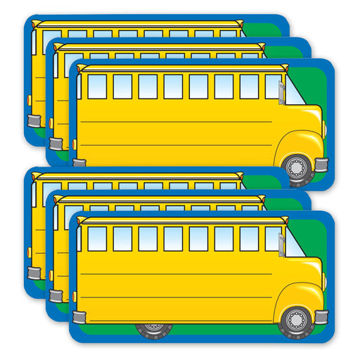 (6 Pk) School Bus Nametags