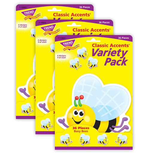 Busy Bees Classic Accents® Variety Pack, 36 Per Pack, 3 Packs