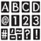 Black 4" Tiles Uppercase Ready Letters®, 150 Pieces Per Pack, 2 Packs