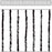 White With Black Pinstripes Straight Border Trim, 35 Feet Per Pack, 6 Packs