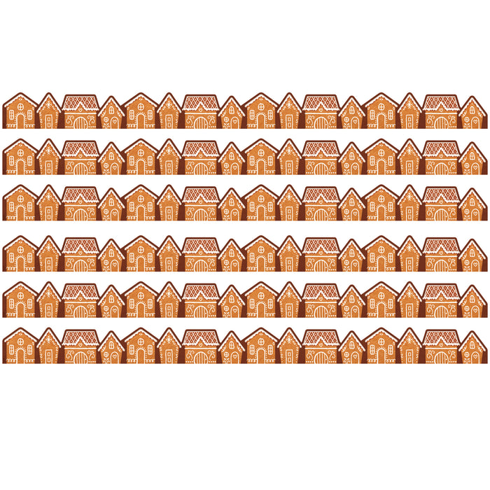 (6 Pk) Gingerbread Houses Border Die Cut