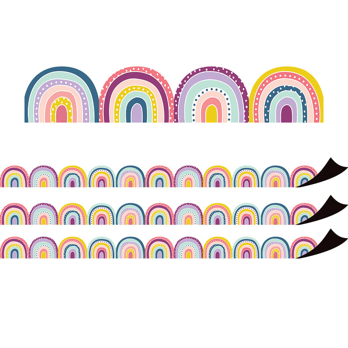 Oh Happy Day Rainbows Magnetic Border, 24 Feet Per Pack, 3 Packs