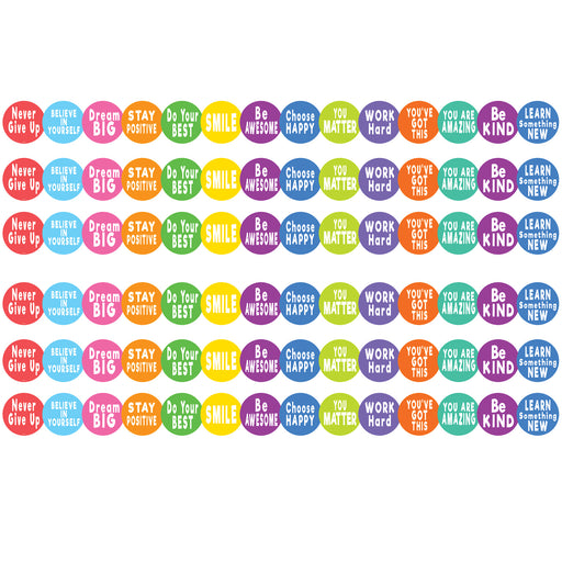 Colorful Positive Sayings Border Trim, 35 Feet Per Pack, 6 Packs