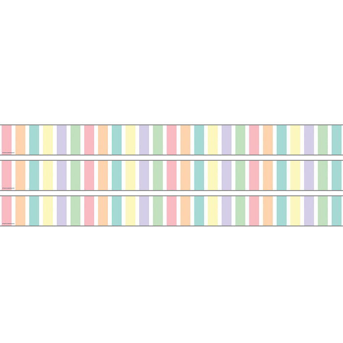 (3 Ea) Stripes Rolled Border Pastel Pop