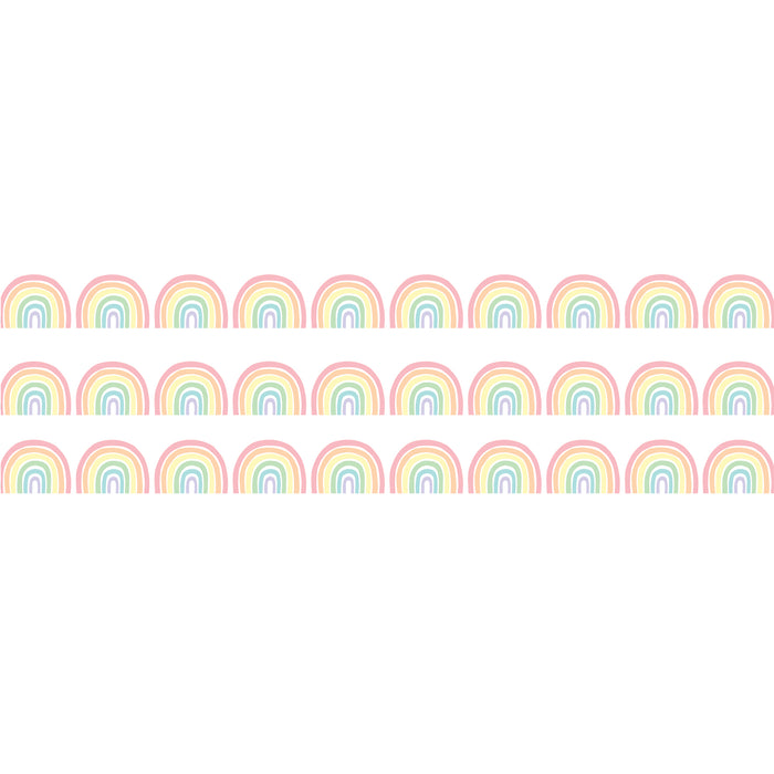 (3 Ea) Rainbows Rolled Border Trim Die-cut