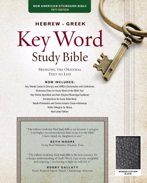 NASB Hebrew Greek Key Word Study Bible Black Leather