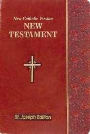 New Catholic Version St. Joseph Edition Vest Pocket New Testament-Burgundy Imitation Leather