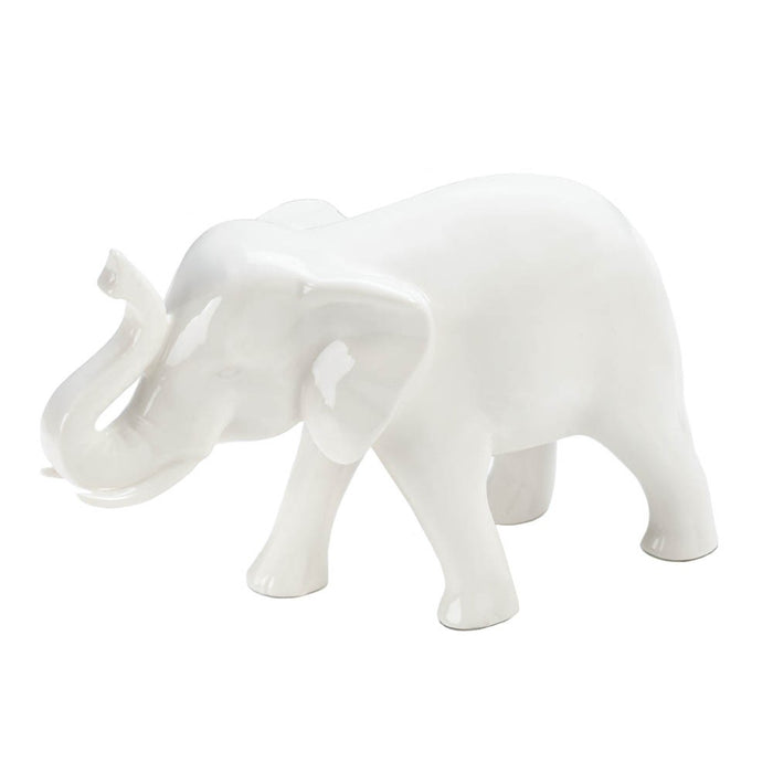 Small White Ceramic Elephant