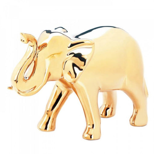 Large Golden Elephant Figure